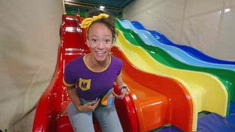Meekah Slides Down Rainbow Slides at Billy Beez