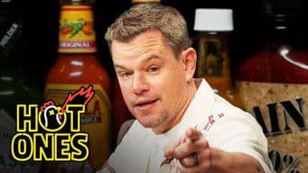 Matt Damon Sweats from His Scalp While Eating Spicy Wings