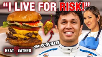 F1 Driver Alex Albon Eats the Spiciest Meal of His Life