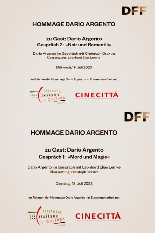 Dario Argento in conversation at the DFF