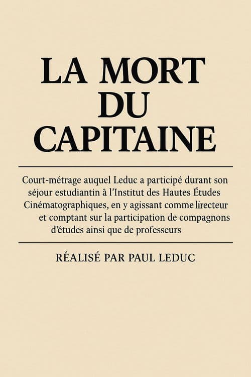 La mort du capitaine